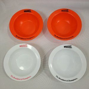 Wheaties Set 4 Vintage 2002 Basket Base Soccer Bowl Lot Plastic Cereal Bowls